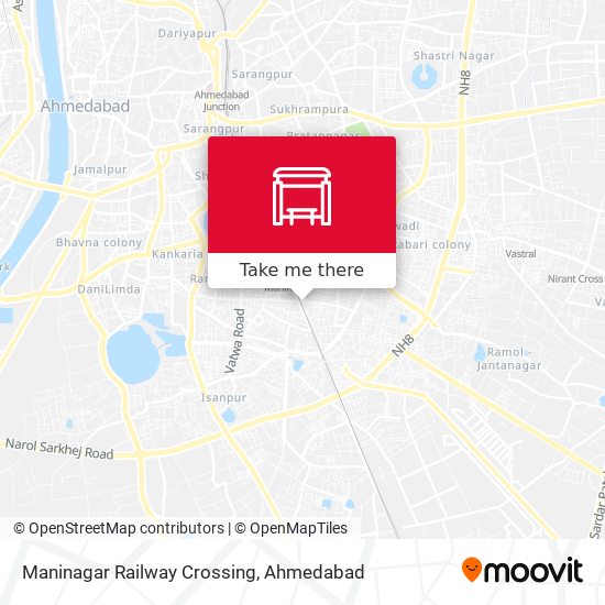 Maninagar Railway Crossing map