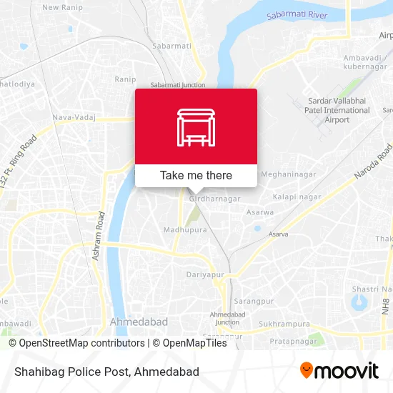 Shahibag Police Chowki map