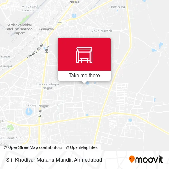Sri. Khodiyar Matanu Mandir map