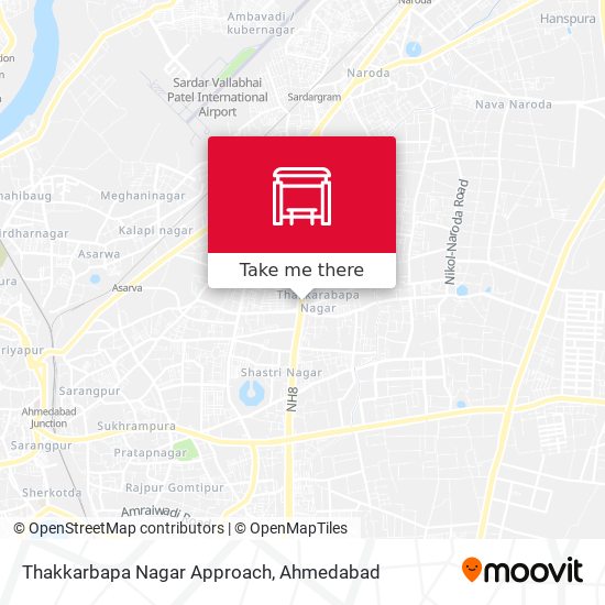 Thakkarbapa Nagar Approach map