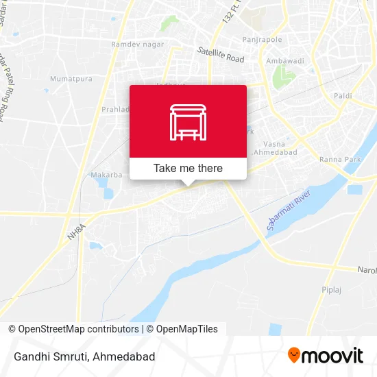 Gandhi Smruti map