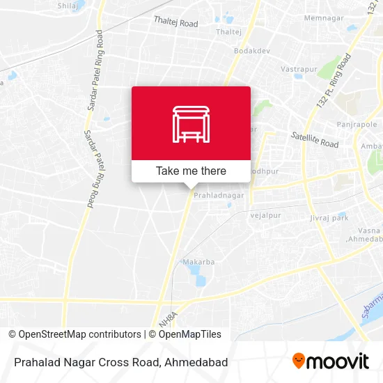 Prahalad Nagar Cross Road map