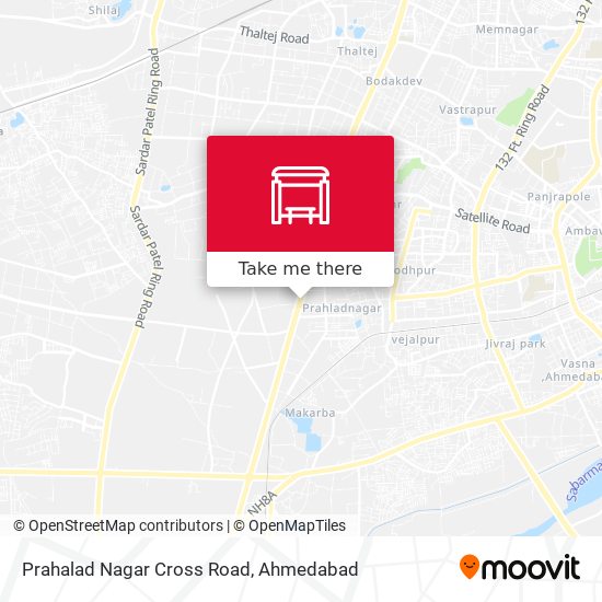 Prahalad Nagar Cross Road map
