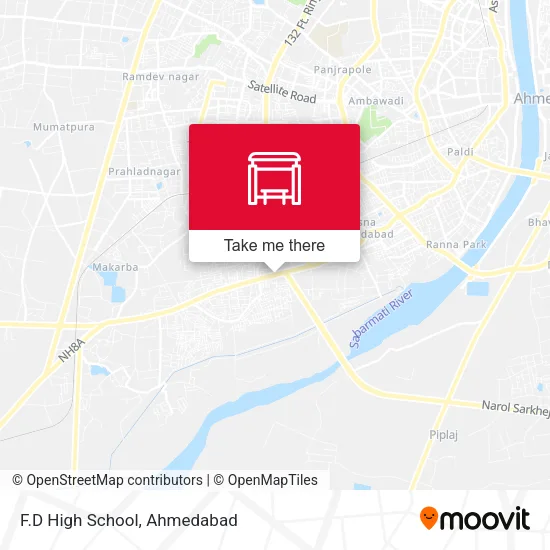F.D High School map