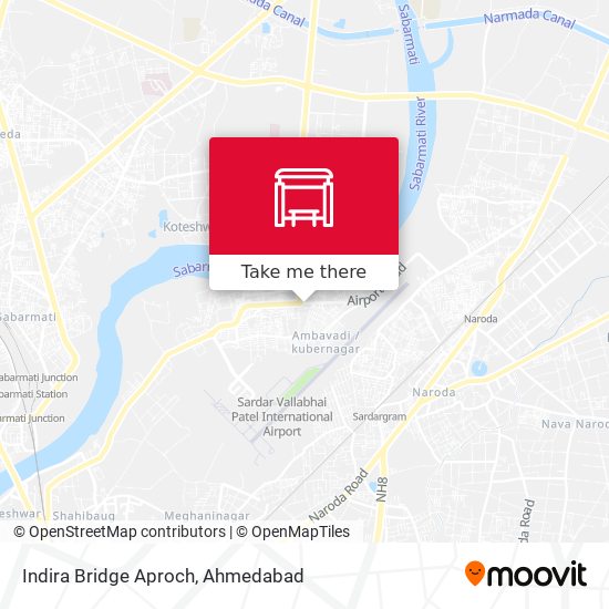 Indira Bridge Aproch map