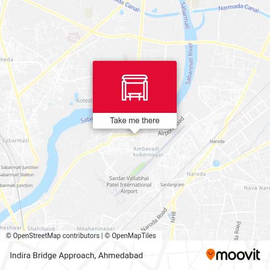 Indira Bridge Approach map