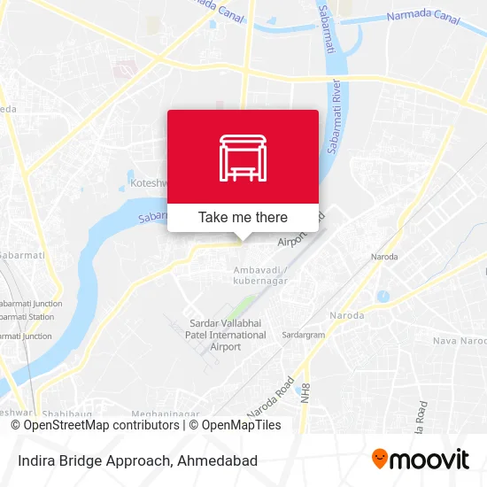 Indira Bridge Approach map