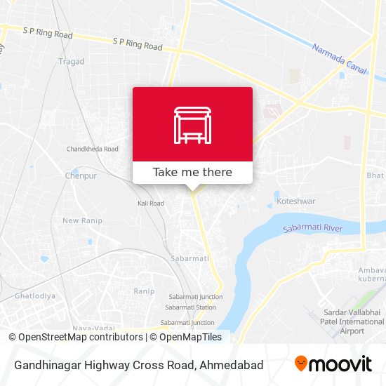 Gandhinagar Highway Cross Road map
