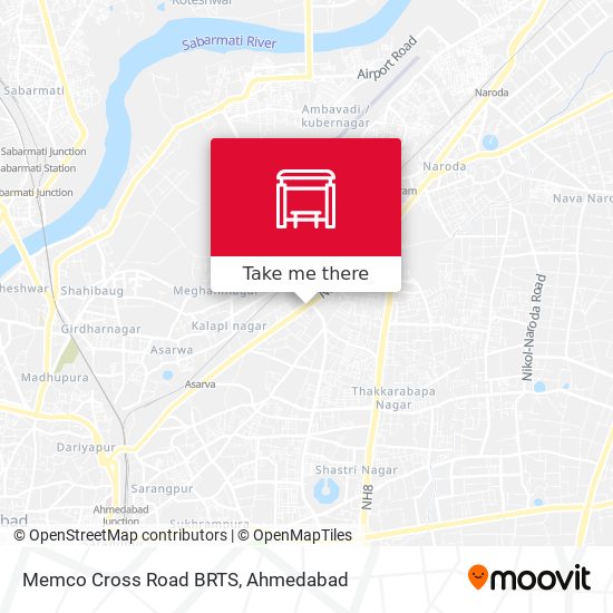 Memco Cross Road BRTS map