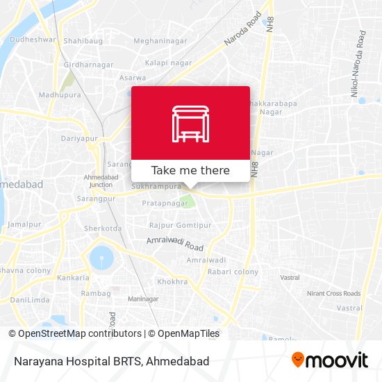 Narayana Hospital BRTS map