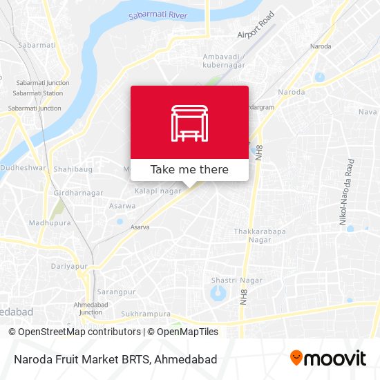 Naroda Fruit Market BRTS map