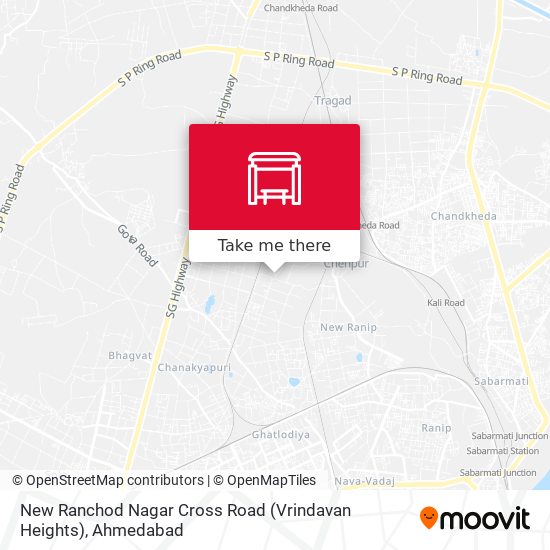 New Ranchod Nagar Cross Road (Vrindavan Heights) map