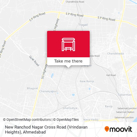New Ranchod Nagar Cross Road (Vrindavan Heights) map