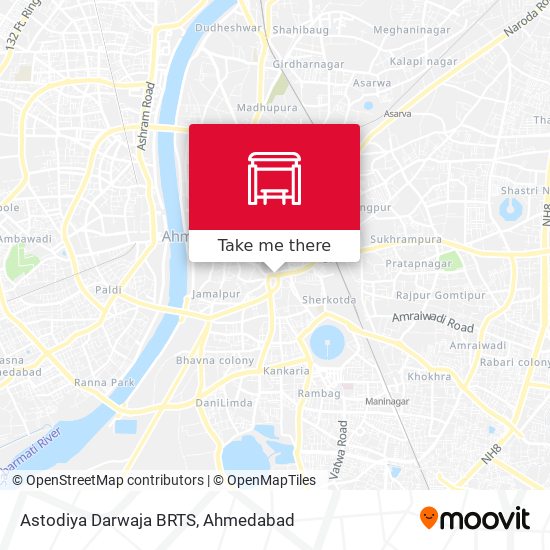 Astodiya Darwaja BRTS map