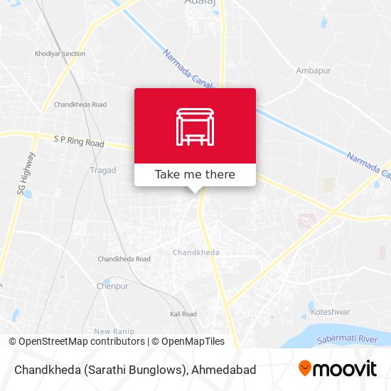 Chandkheda (Sarathi Bunglows) map