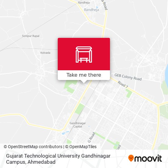 Gujarat Technological University Gandhinagar Campus map