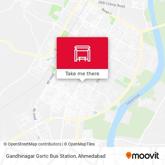 Gandhinagar Gsrtc Bus Station map