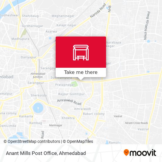 Anant Mills Post Office map