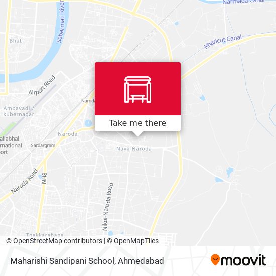 Maharishi Sandipani School map