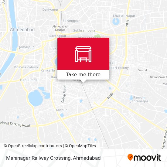 Maninagar Railway Crossing map