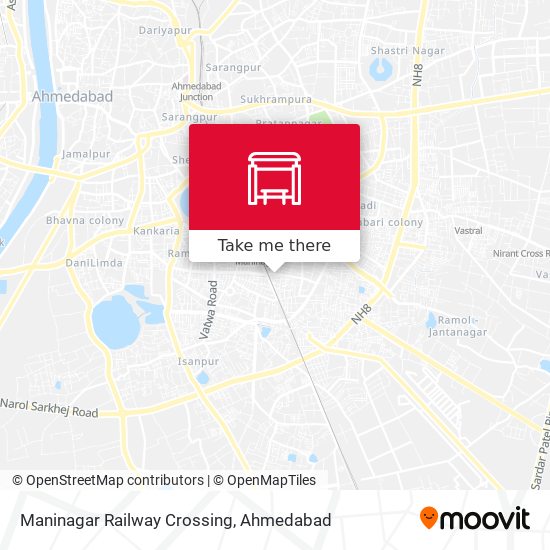 Maninagar Railway Crossing map