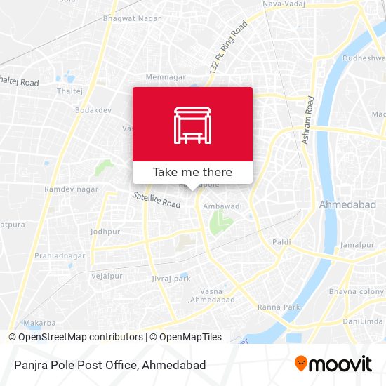 Panjra Pole Post Office map