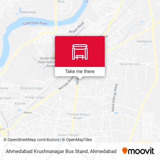 Ahmedabad Krushnanagar Bus Stand map