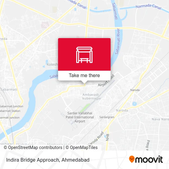 Indira Bridge Approach map