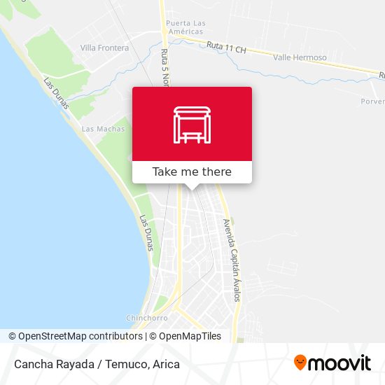 Mapa de Cancha Rayada / Temuco