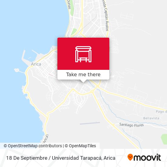 18 De Septiembre / Universidad Tarapacá map