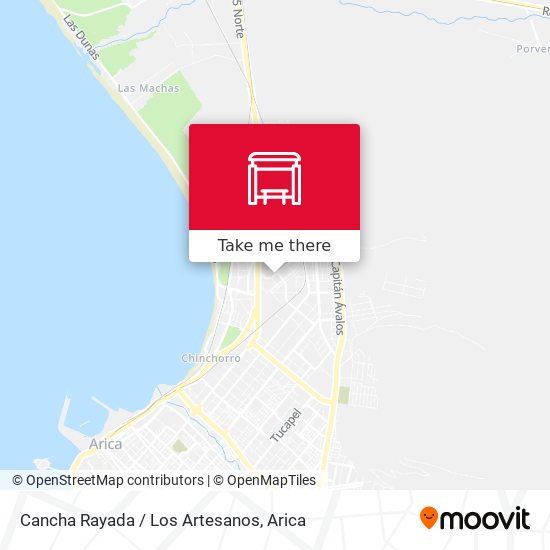 Mapa de Cancha Rayada / Los Artesanos