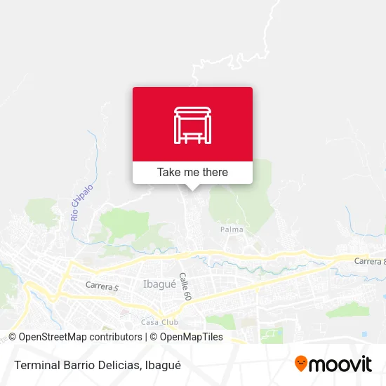 Mapa de Terminal Barrio Delicias