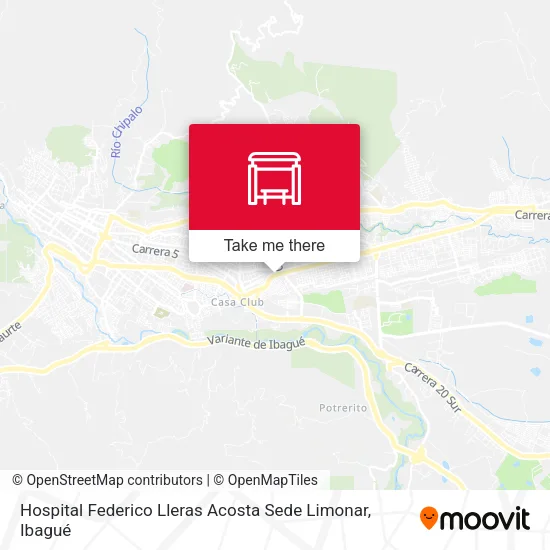 Mapa de Hospital Federico Lleras Acosta Sede Limonar