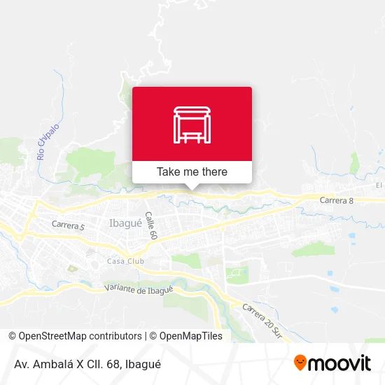 Mapa de Av. Ambalá X Cll. 68