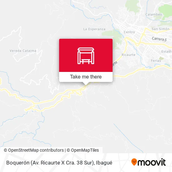Mapa de Boquerón (Av. Ricaurte X Cra. 38 Sur)