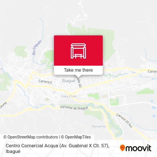 Mapa de Centro Comercial Acqua (Av. Guabinal X Cll. 57)