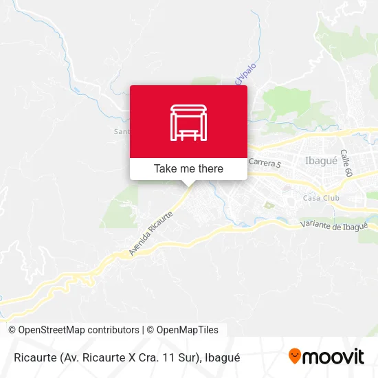 Mapa de Ricaurte (Av. Ricaurte X Cra. 11 Sur)