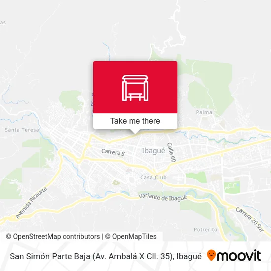 Mapa de San Simón Parte Baja (Av. Ambalá X Cll. 35)