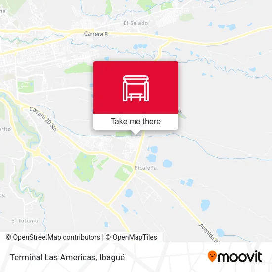 Mapa de Terminal Las Americas