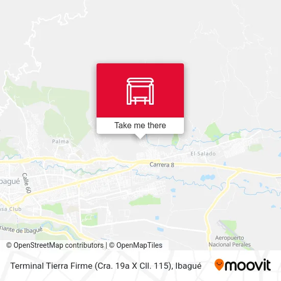 Mapa de Terminal Tierra Firme (Cra. 19a X Cll. 115)