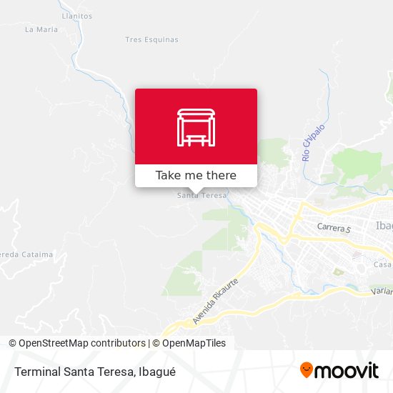 Mapa de Terminal Santa Teresa