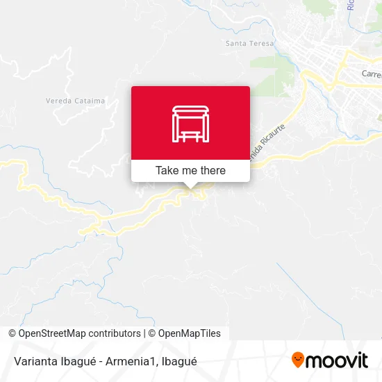 Mapa de Varianta Ibagué - Armenia1