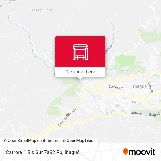 Mapa de Carrera 1 Bis Sur 7a92 Pp