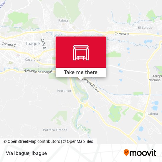 Mapa de Vía Ibague