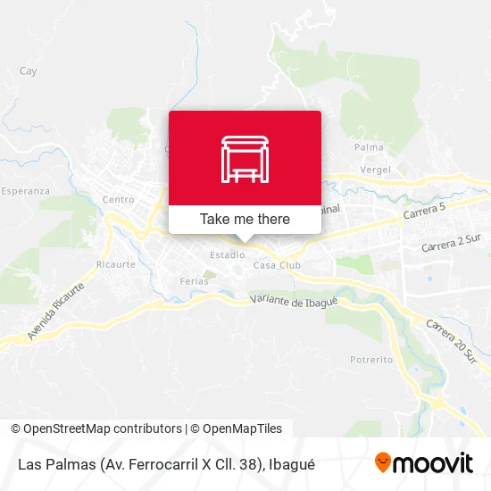 Mapa de Las Palmas (Av. Ferrocarril X Cll. 38)