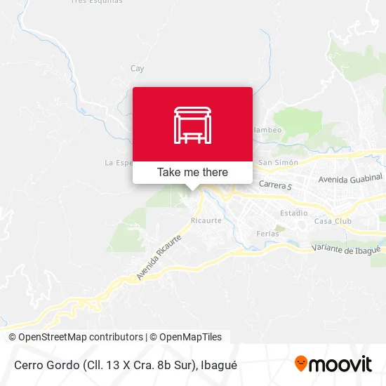 Mapa de Cerro Gordo (Cll. 13 X Cra. 8b Sur)