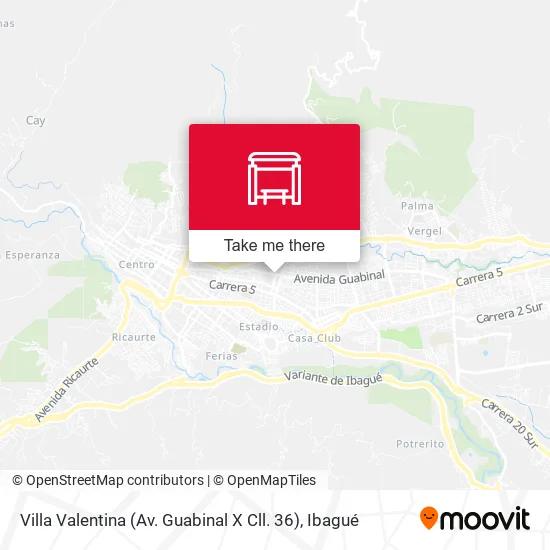 Mapa de Villa Valentina (Av. Guabinal X Cll. 36)