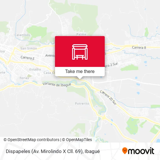 Mapa de Dispapeles (Av. Mirolindo X Cll. 69)
