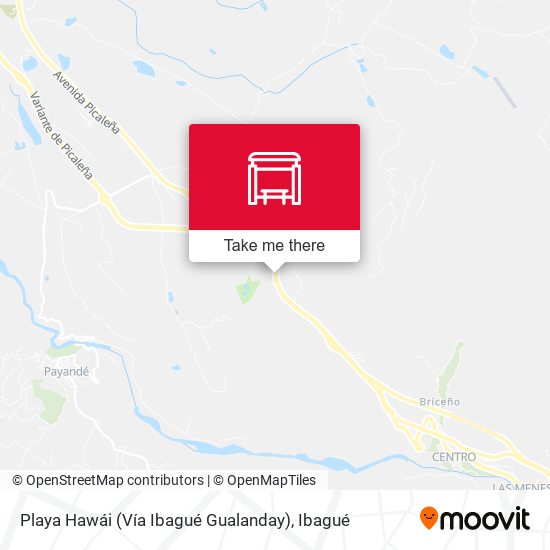 Playa Hawái (Vía Ibagué Gualanday) map