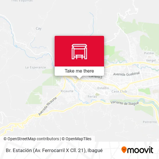 Mapa de Br. Estación (Av. Ferrocarril X Cll. 21)